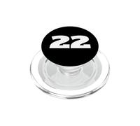 Numéro 22 Vingt-Deux Équipe Sportive imprimée sur Le Devant Assorti PopSockets PopGrip pour MagSafe