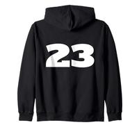 Numéro 23 Twenty-Three Sports Team Back Print Assorti Sweat à Capuche