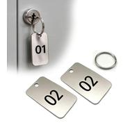 numéro 24x40mm 30x50mm Petites Étiquettes De Clé Numérotées Imperméables, Étiquettes De Signalisation De Casier Rectangulaires Avec Trou(B-1-95,L 24 MM W 40 MM)
