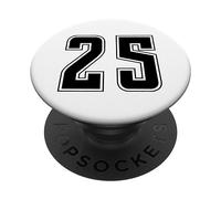 Numéro 25 Équipe Junior College Sports Uniforme numéroté PopSockets PopGrip Adhésif