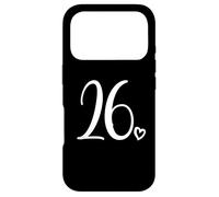 Numéro 26 Vingt-Six, pour Femme de 26 Ans, 26e Anniversaire Coque pour iPhone 17 Pro