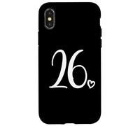 Numéro 26 Vingt-Six, pour Femme de 26 Ans, 26e Anniversaire Coque pour iPhone X/XS