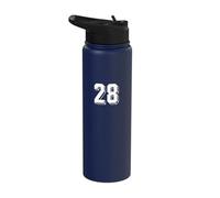 Numéro 28 - Maillot de l'équipe de football rétro des années 80 et 90 numéroté Stainless Steel Insulated Water Bottle