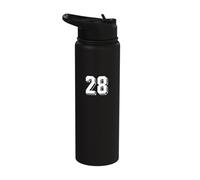 Numéro 28 - Maillot de l'équipe de football rétro des années 80 et 90 numéroté Stainless Steel Insulated Water Bottle