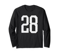 Numéro 28 Sports Team Maillot de Football 28 Ans Manche Longue