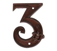 Numéro 3 En Fonte À Accrocher Mur Maison Villa