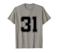 Numéro 31 Big Bold Capital Varsity Alphabet Monogramme T-Shirt