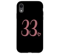 Numéro 33, Trente-Trois pour Les Femmes de 33 Ans, 33e Anniversaire Coque pour iPhone XR