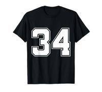 Numéro 34 Big Bold Capital Varsity Alphabet Monogramme T-Shirt