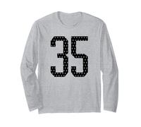 Numéro 35 Sports Team Maillot de Football 35e Anniversaire Universitaire Manche Longue