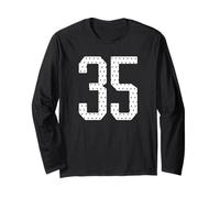 Numéro 35 Sports Team Maillot de Football 35e Anniversaire Universitaire Manche Longue