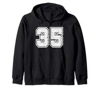 Numéro 35 Sports Team Maillot de Football 35e Anniversaire Universitaire Sweat à Capuche