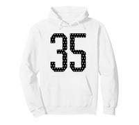 Numéro 35 Sports Team Maillot de Football 35e Anniversaire Universitaire Sweat à Capuche