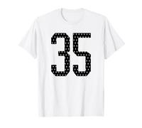 Numéro 35 Sports Team Maillot de Football 35e Anniversaire Universitaire T-Shirt