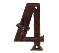 NUMÉRO 4 EN FONTE MURAL À ACCROCHER MAISON VILLA RUE