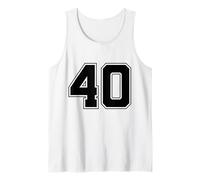 Numéro 40 Big Bold Capital Varsity Alphabet Monogramme Débardeur