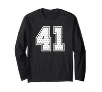 Numéro 41 Sports Team Maillot de Football 41e Anniversaire Universitaire Manche Longue