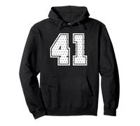 Numéro 41 Sports Team Maillot de Football 41e Anniversaire Universitaire Sweat à Capuche