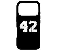 Numéro #42 Sport Vintage Torn White Varsity Number Coque pour iPhone 17 Pro