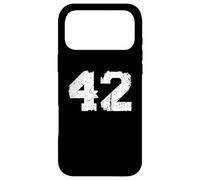 Numéro #42 Sport Vintage Torn White Varsity Number Coque pour iPhone 17 Pro Max