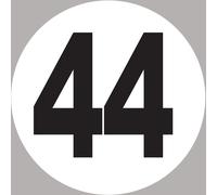 Numéro 44 - 10x10cm - Sticker/Autocollant