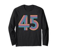 Numéro 45, Quarante-Cinq Anniversaire Hommes Femmes 45e Anniversaire Manche Longue