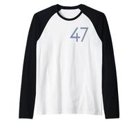 Numéro 47 Bleu Style équipe Sportive Euro Manche Raglan