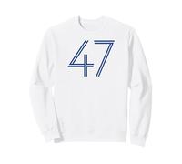 Numéro 47 Bleu Style équipe Sportive Euro Sweatshirt