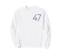 Numéro 47 Bleu Style équipe Sportive Euro Sweatshirt