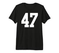 Numéro 47 - Style Sportif - Blanc T-Shirt Haut de Gamme