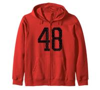Numéro 48 Sports Team Maillot de Football 48 Ans Sweat à Capuche