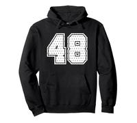 Numéro 48 Sports Team Maillot de Football 48 Ans Sweat à Capuche