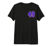 Numéro 49 Bleu T-Shirt Haut de Gamme