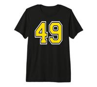 Numéro 49 en Jaune T-Shirt Haut de Gamme
