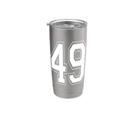 Numéro 49 Style universitaire Bold Sports Anniversaire (1) Gobelet isotherme en acier inoxydable double paroi