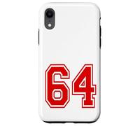 Numéro 64 Red Sports Team Style Coque pour iPhone XR