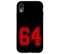 Numéro 64 Red Sports Team Style Coque pour iPhone XR