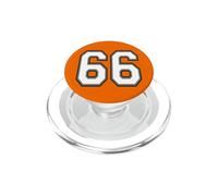Numéro 66 en Noir, Blanc et Gris PopSockets PopGrip pour MagSafe