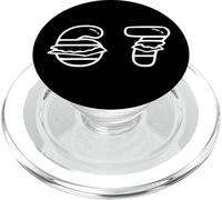 Numéro 67 Burger Style Line Art Graphic Design PopSockets PopGrip pour MagSafe