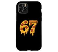 Numéro 67 Pizza Six Seven Funny Meme Internet Joke Gen Alpha Coque pour iPhone 11 Pro