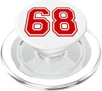 Numéro 68 Red Sports Team Style PopSockets PopGrip pour MagSafe