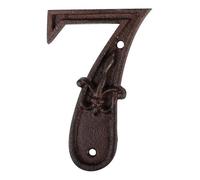 N° de maison - marquage 7 - en fonte - couleur marron - à visser - hauteur 12 cm - Chapuis DB62-7