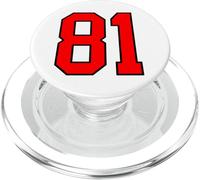 Numéro 81 Red College Sports Team Style PopSockets PopGrip pour MagSafe