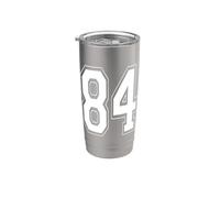 Numéro 84 Style universitaire Bold Sports Anniversaire Gobelet isotherme en acier inoxydable double paroi
