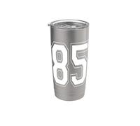 Numéro 85 Style universitaire Bold Sports Anniversaire Gobelet isotherme en acier inoxydable double paroi