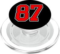 Numéro 87 Rouge College Sports Team Style PopSockets PopGrip pour MagSafe