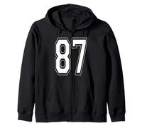 Numéro 87 Style Universitaire Bold Sports Anniversaire Sweat à Capuche