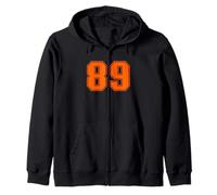 Numéro # 89 Orange Sports Team Sweat à Capuche