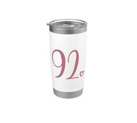 Numéro 92 quatre-vingt-douze, pour femme de 92 ans, 92e anniversaire Gobelet isotherme en acier inoxydable double paroi