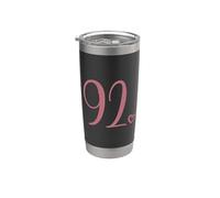 Numéro 92 quatre-vingt-douze, pour femme de 92 ans, 92e anniversaire Gobelet isotherme en acier inoxydable double paroi